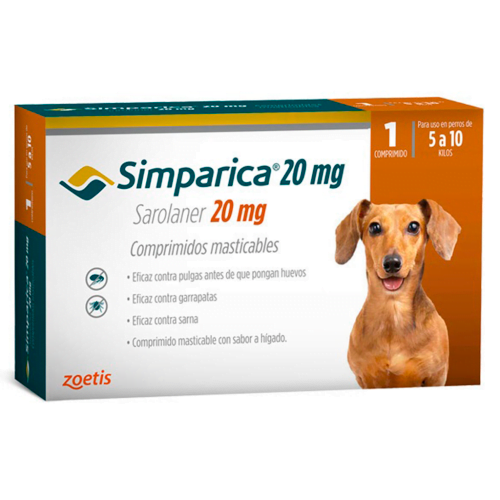 Simparica Antiparasitario 5 a 10 Kilos - 1 Comprimido